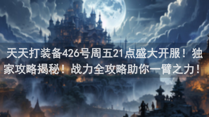 天天打装备426号周五21点盛大开服！独家攻略揭秘！战力全攻略助你一臂之力！
